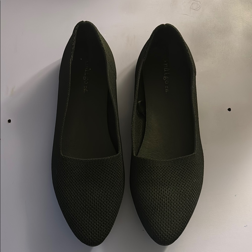 Black Knit Flats